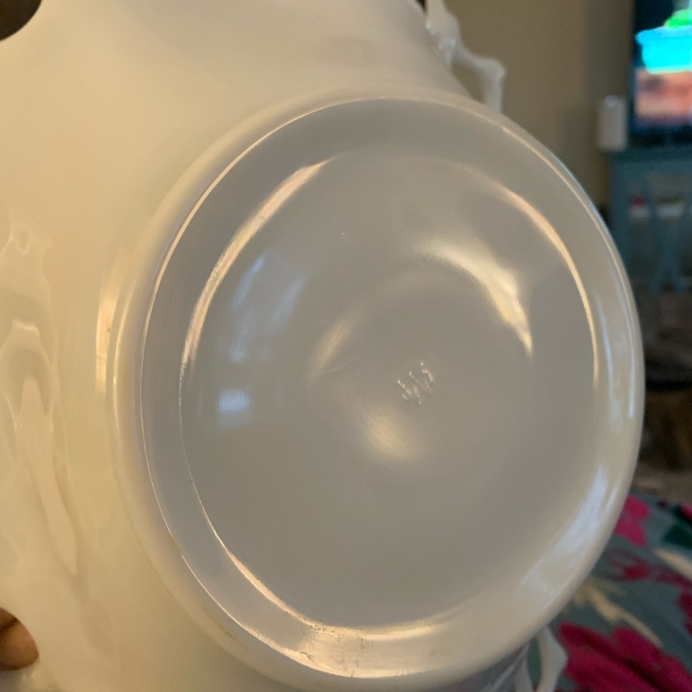 Mid Century White Milk Glass Centerpiece Bowl Westmoreland Doric Open Lace 14X11 - Picture 4 of 8